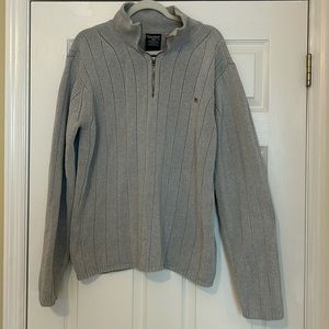 Vintage polo jeans co. Ralph Lauren grey knit zip up